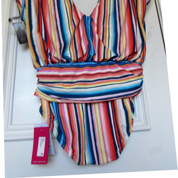 $142 Vince Camuto Women's One Piece Swimsuit Multi Size 10 - Picture 6 of 7